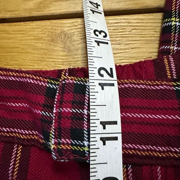 Hot topic red plaid small pants with chain - Picture 6 of 9
